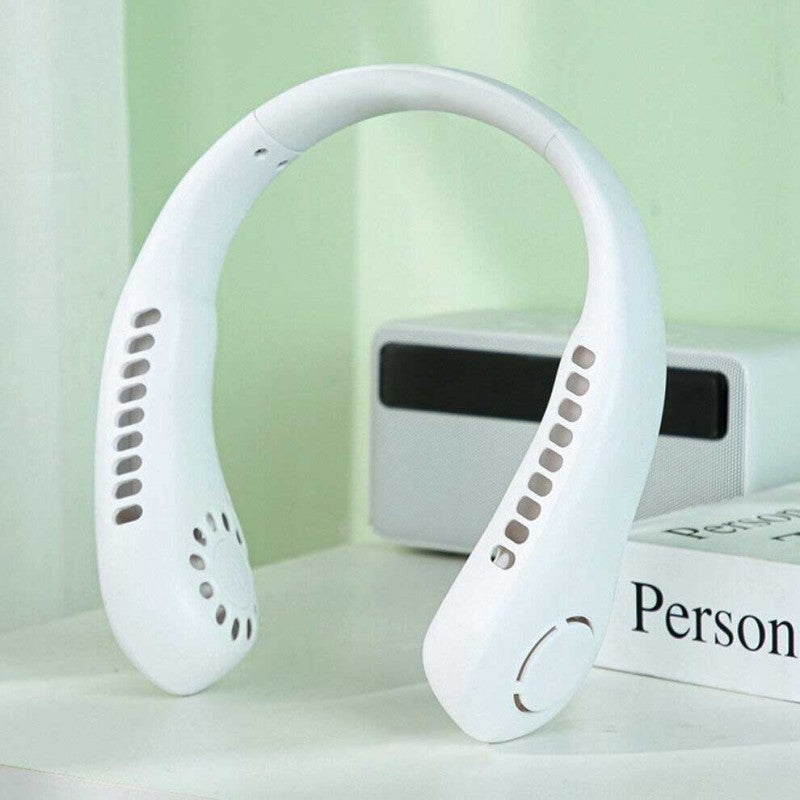 Bladeless Hanging Neck Fan – Portable Rechargeable Hands-Free Cooling Fan