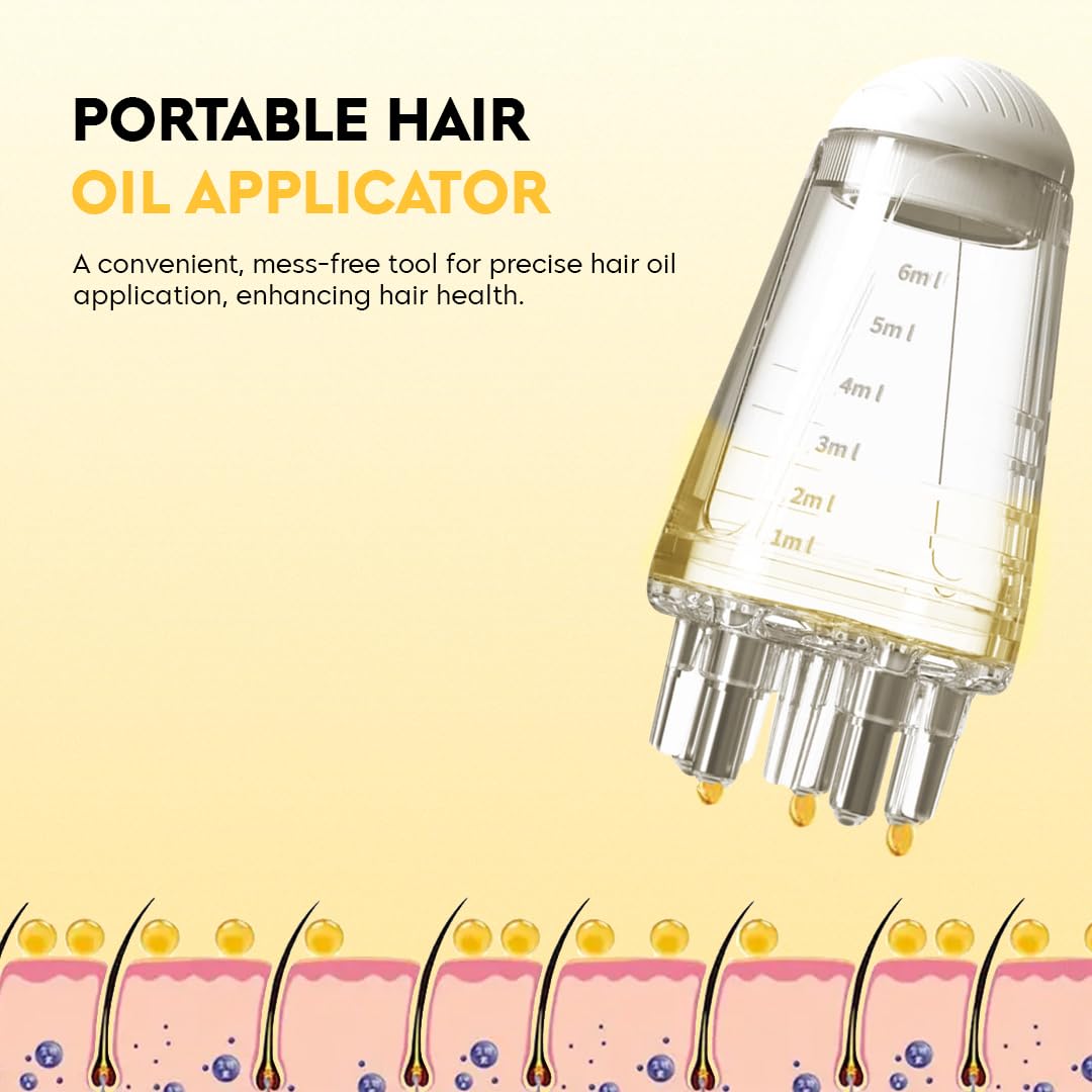 Mini Hair Oil Applicator Comb | Portable 6ml Scalp Dispenser