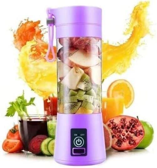 Portable Mini Juicer Blender – 6 Blade Rechargeable Smoothie Maker (380ml)