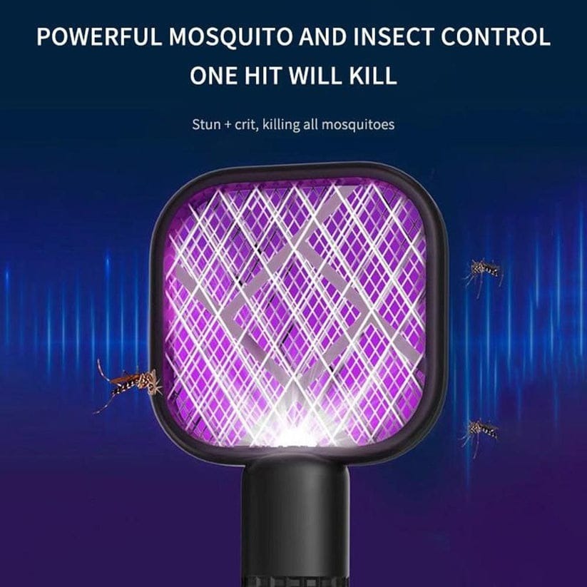 Electric USB Mosquito Killer Racquet – Wireless Night Lamp & Insect Catcher