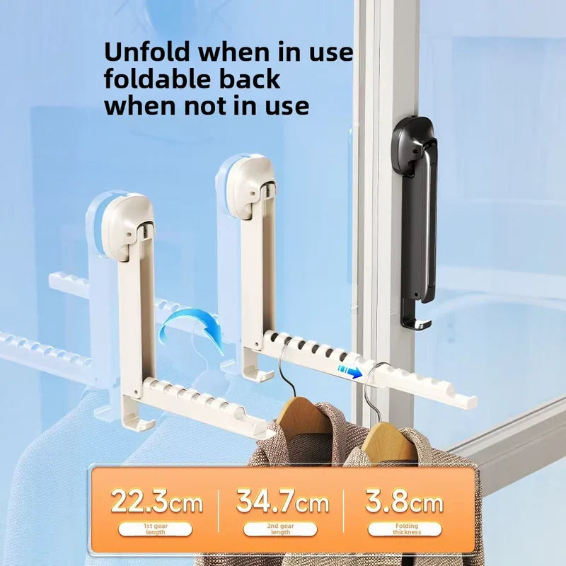 Folding Wall Mounted Clothes Rack – Space Saving Hanger