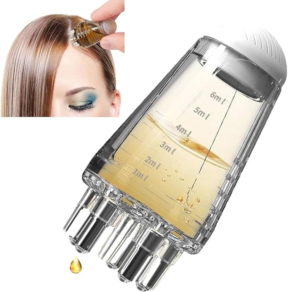 Mini Hair Oil Applicator Comb | Portable 6ml Scalp Dispenser