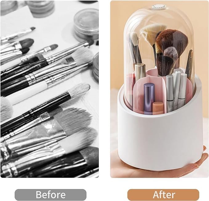 360° Rotating Makeup Organizer – Cosmetic Storage Box