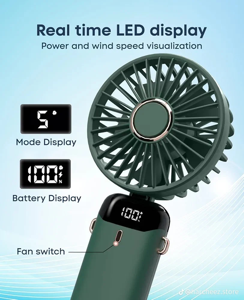 Digital Display Mini Fan