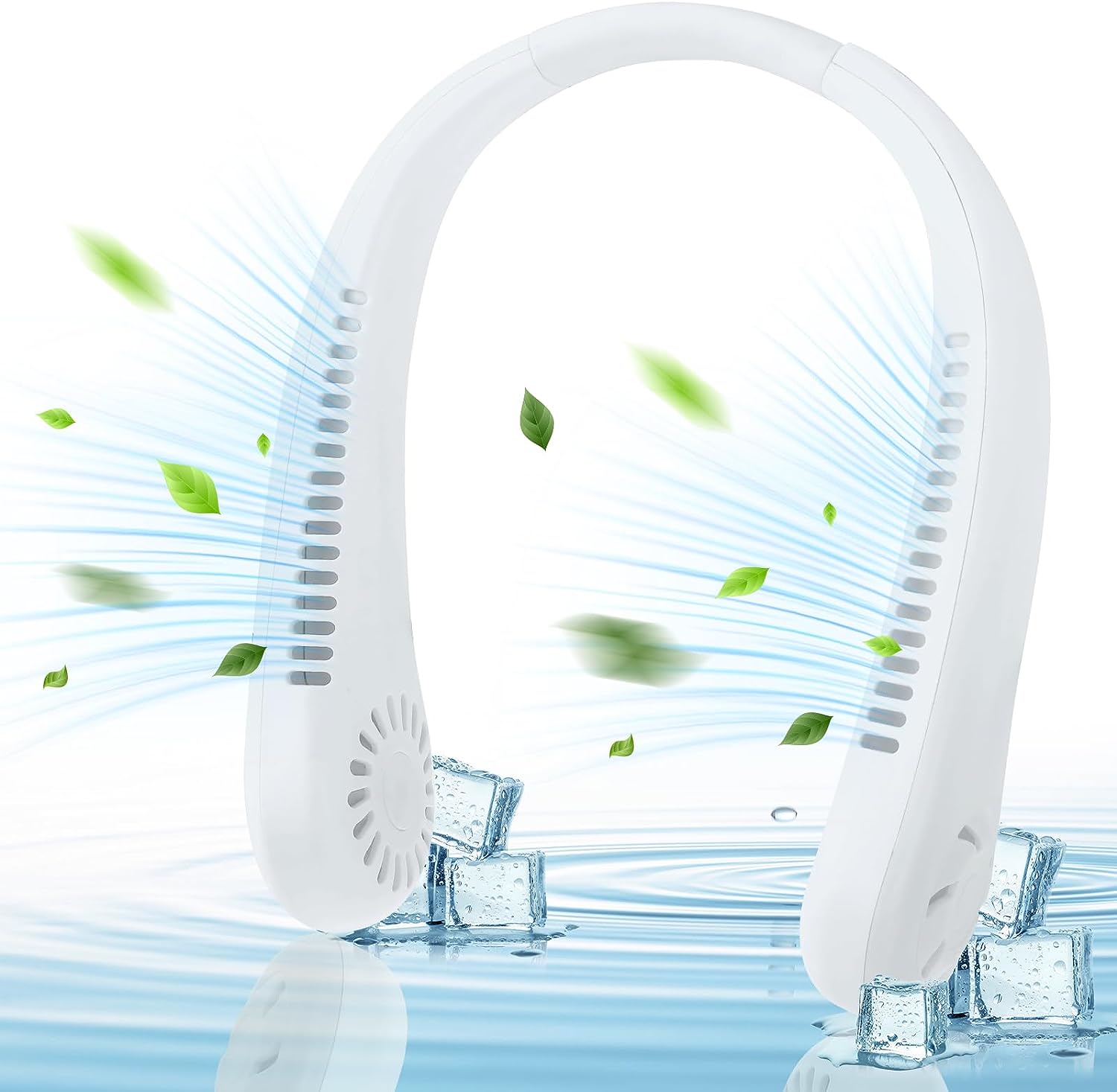 Bladeless Hanging Neck Fan – Portable Rechargeable Hands-Free Cooling Fan