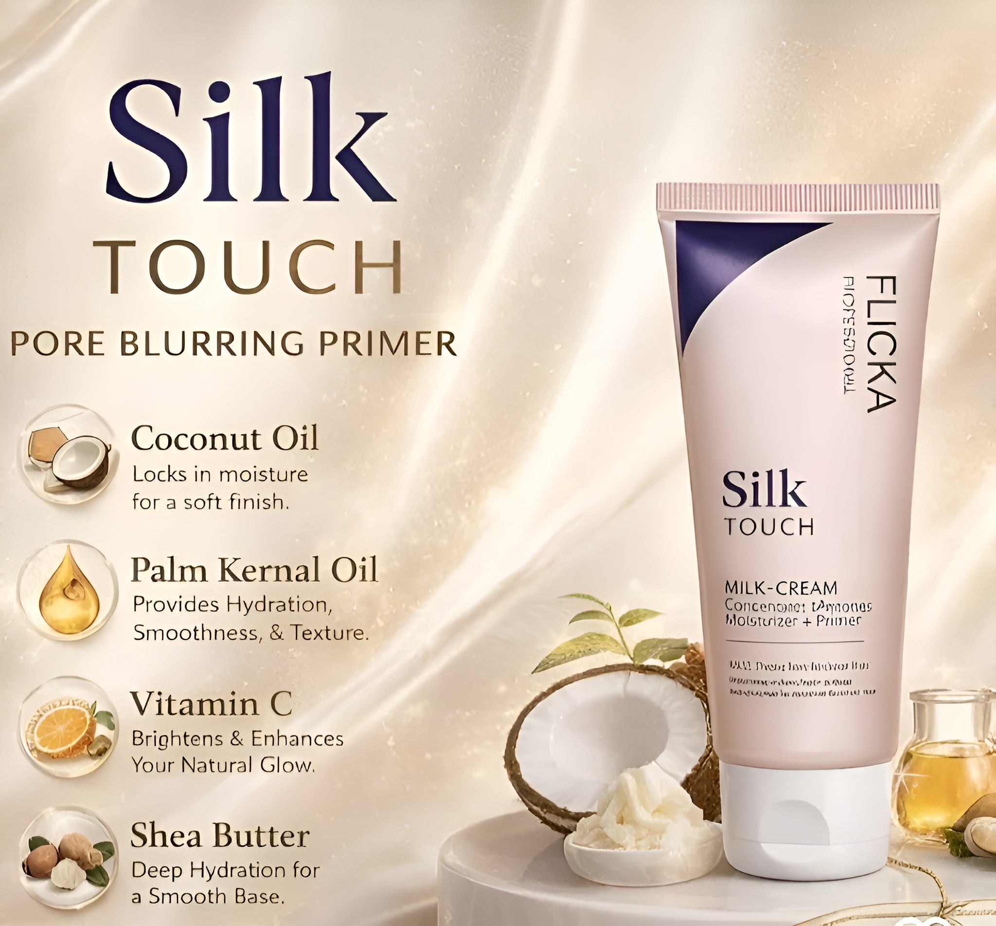 Flicka Silk Touch Milk Cream ā Deep Hydration & Soft Glow Formula