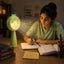 Cute Rechargeable Rainbow LED Fan – Portable Hand Fan with Multicolor Night Light