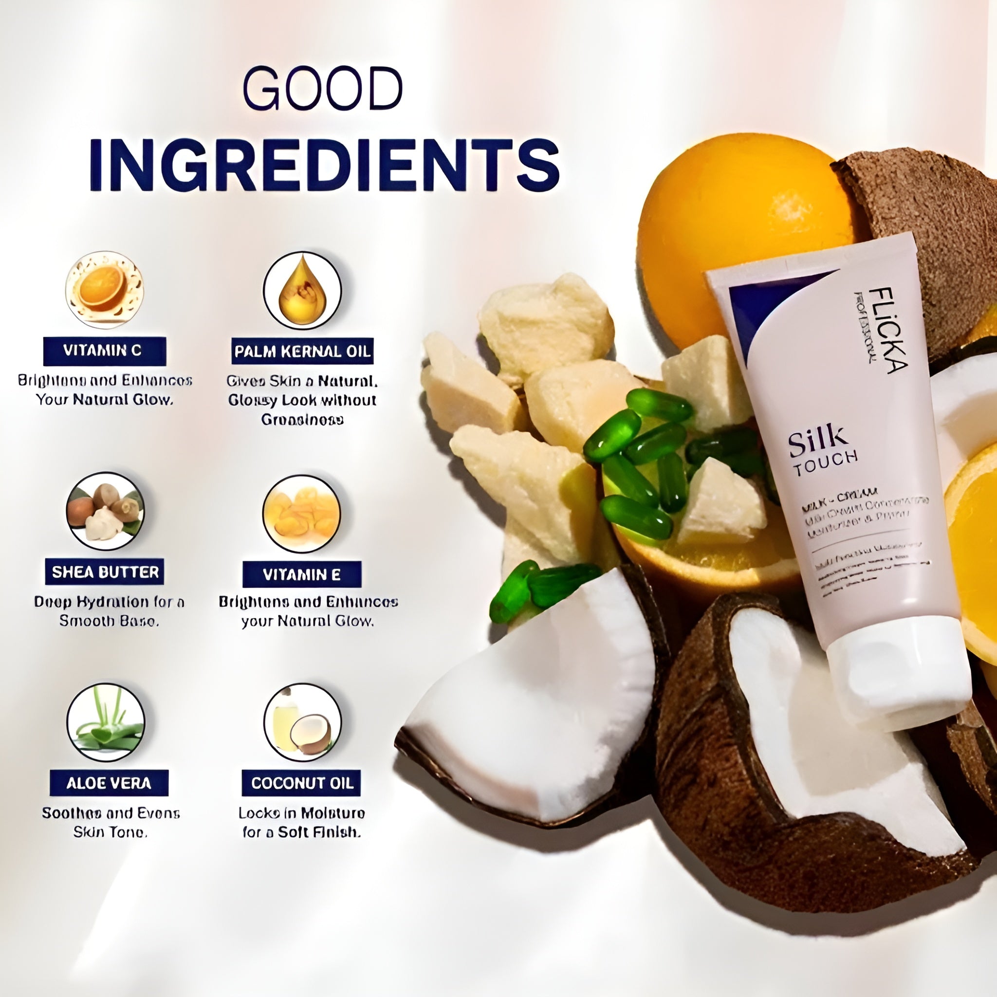 Flicka Silk Touch Milk Cream ā Deep Hydration & Soft Glow Formula