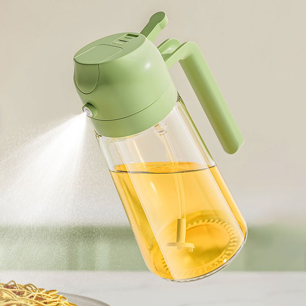 2-in-1 Oil Sprayer Bottle – 470ML Kitchen Spray & Pour Dispenser