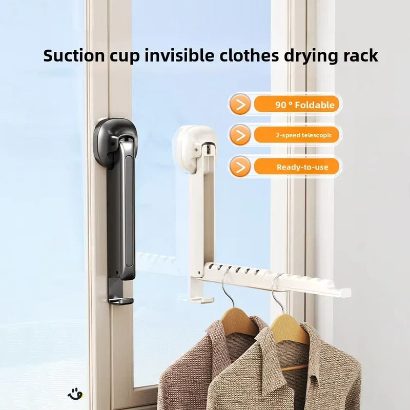 Folding Wall Mounted Clothes Rack – Space Saving Hanger