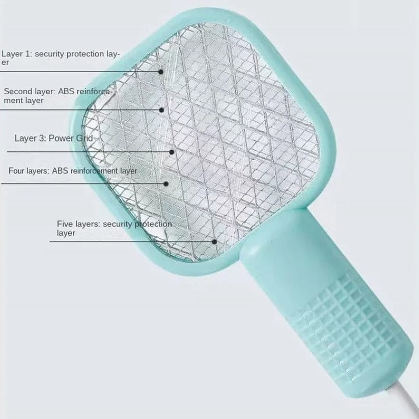 Electric USB Mosquito Killer Racquet – Wireless Night Lamp & Insect Catcher