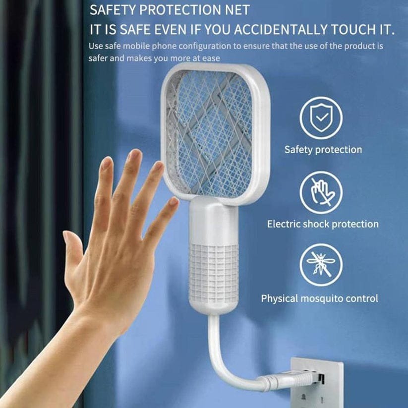 Electric USB Mosquito Killer Racquet – Wireless Night Lamp & Insect Catcher