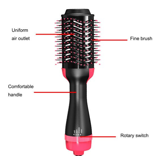 3-in-1 Hair Dryer Brush | Straightener, Curler & Volumizer
