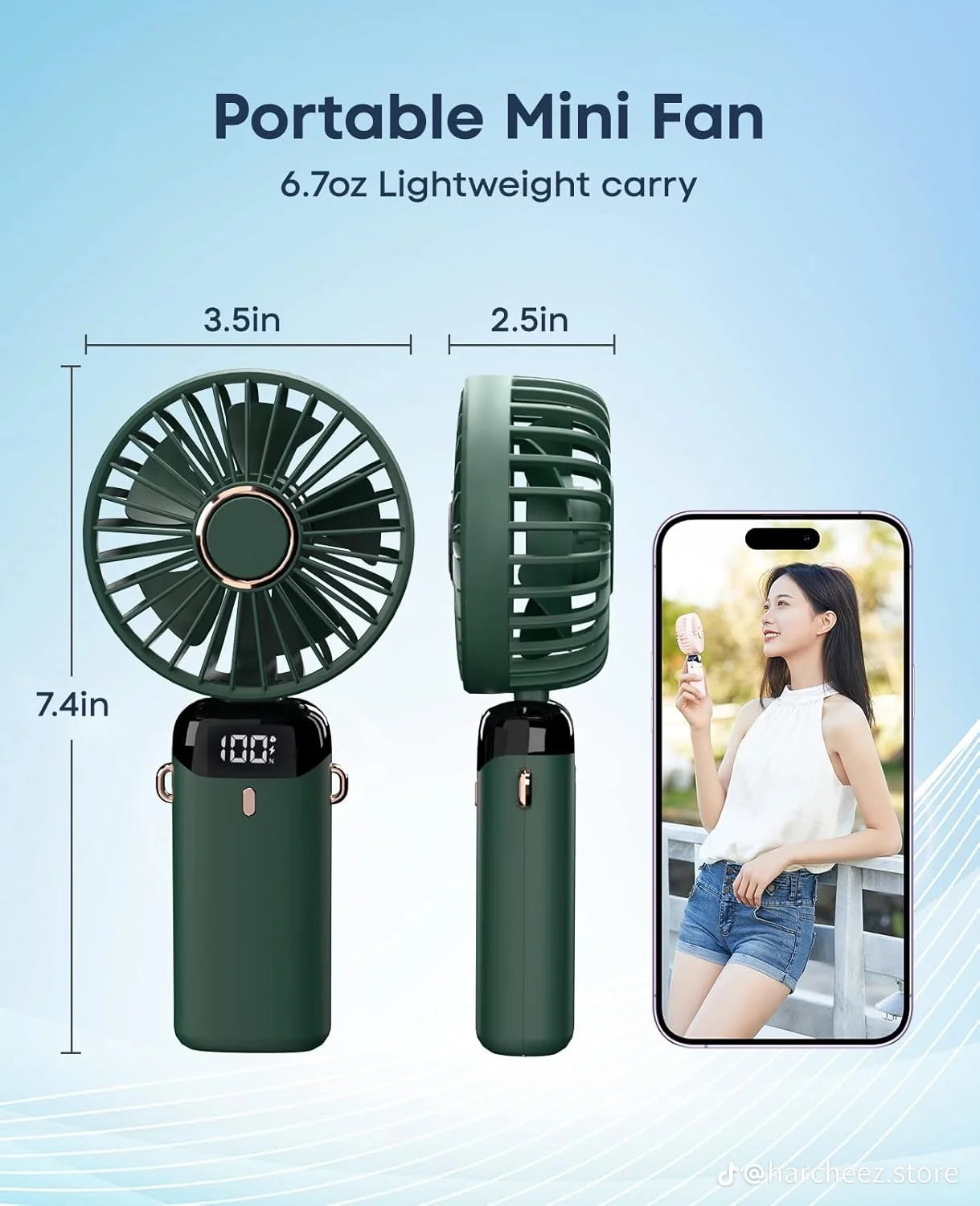 Digital Display Mini Fan