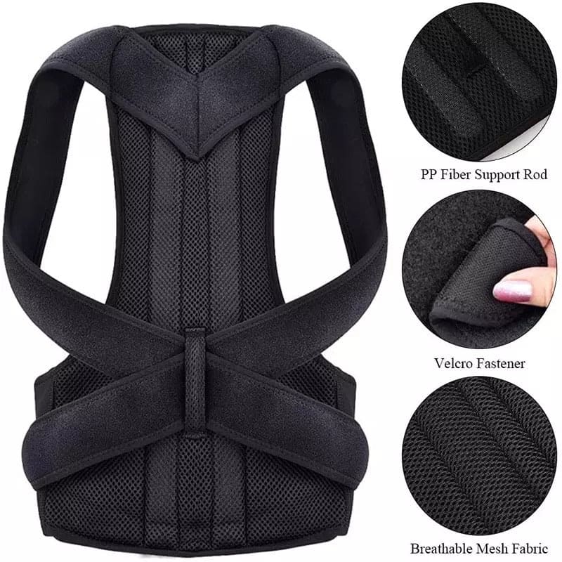 Adjustable Magnetic Posture Corrector Back Brace – Pain Relief Support Belt