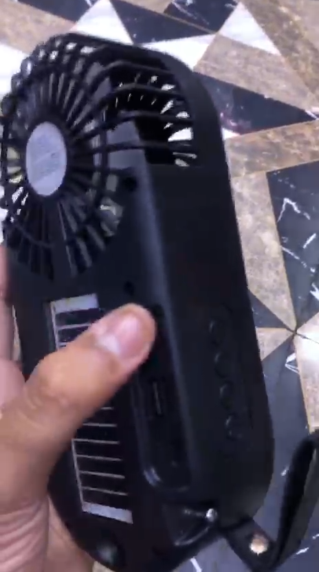 Loveyin Solar-Powered Wireless Speaker – Portable Audio with Cooling Fan